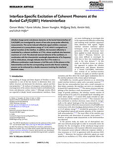 Adv Materials Inter - 2025 - Mette - Interface‐Specific Excitation of Coherent Phonons at the Buried GaP Si 001 .pdf