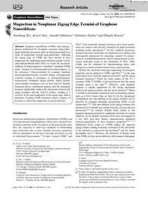 20230413 Angew Chem Int Ed - 2023 - Xu - Magnetism in Nonplanar Zigzag Edge Termini of Graphene Nanoribbons.pdf