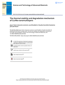 The thermal stability and degradation mechanism of Cu Mo nanomultilayers.pdf