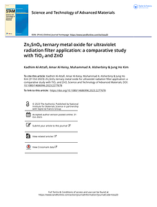 Zn2SnO4 ternary metal oxide for ultraviolet radiation filter application a comparative study with TiO2 and ZnO.pdf
