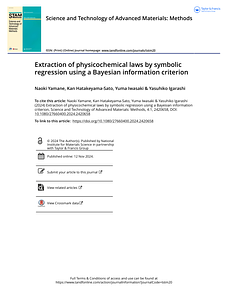 Extraction of physicochemical laws by symbolic regression using a Bayesian information criterion.pdf