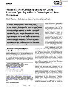 Adv Elect Materials - 2024 - Tsuchiya - Physical Reservoir Computing Utilizing Ion‐Gating Transistors Operating in Electric.pdf