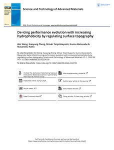 De-icing performance evolution with increasing hydrophobicity by regulating surface topography.pdf