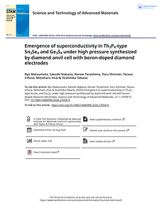 Emergence of superconductivity in Th3P4-type Sn3Se4 and Ge3S4 under high pressure synthesized by diamond anvil cell with boron-doped diamond electrode.pdf
