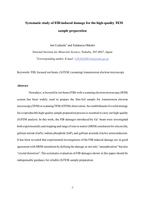 Systematic study of FIB-induced damage for the high-quality TEM sample preparation.pdf