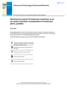 Mechanical control of molecular machines at an air water interface manipulation of molecular pliers paddles.pdf