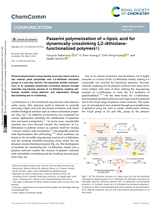 Nakamura et al. - 2024 - Passerini polymerization of α-lipoic acid for dynamically crosslinking 1,2-dithiolane-functionalized.pdf
