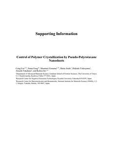 Liu et al. - 2025 - SI_Control of Polymer Crystallization by Pseudo-Polyrotaxane Nanosheets.pdf
