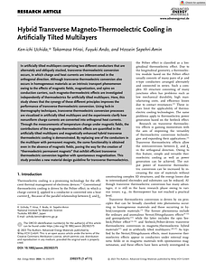 Advanced Energy Materials - 2023 - Uchida - Hybrid Transverse Magneto‐Thermoelectric Cooling in Artificially Tilted.pdf