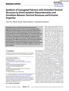 Macro Chemistry   Physics - 2025 - Hu - Synthesis of Conjugated Polymers with Controlled Terminal Structures by Direct.pdf