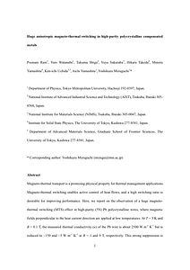 Huge anisotropic magneto-thermal switching in high-purity polycrystalline compensated metals.pdf