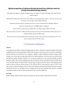Optical properties of hafnium-dioxide derived from reflection electron energy loss spectroscopy spectra (1).pdf