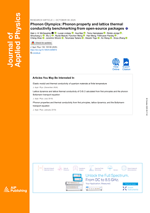 McGaughey et al. 2025 - Phonon Olympics - Phonon property and lattice thermal conductivity benchmarking from open-source packages.pdf