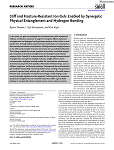 Small - 2025 - Tamate - Stiff and Fracture‐Resistant Ion Gels Enabled by Synergetic Physical Entanglement and Hydrogen.pdf
