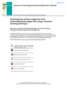 Predicting the surface roughness of an electrodeposited copper film using a machine learning technique.pdf