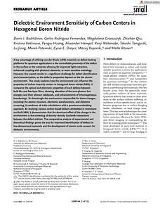 Small - 2023 - Badrtdinov - Dielectric Environment Sensitivity of Carbon Centers in Hexagonal Boron Nitride.pdf