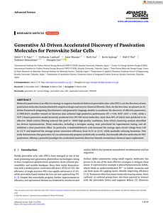 Advanced Science - 2026 - Fajar - Generative AI‐Driven Accelerated Discovery of Passivation Molecules for Perovskite Solar (1).pdf