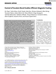 Advanced Materials - 2025 - Tang - Control of Covalent Bond Enables Efficient Magnetic Cooling.pdf