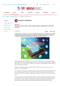 [vol.89]Powering the Future Night and Day_ MANA Develops Cutting-Edge Thermoelectric Generator_ MANA.pdf