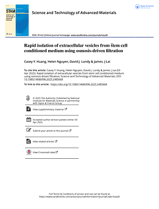 Rapid isolation of extracellular vesicles from stem cell conditioned medium using osmosis-driven filtration.pdf