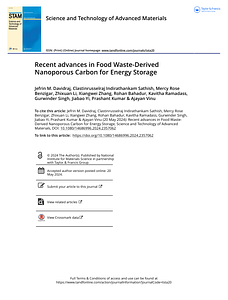 Recent advances in Food Waste-Derived Nanoporous Carbon for Energy Storage.pdf
