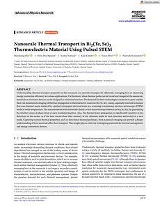 Advanced Physics Research - 2026 - Cho - Nanoscale Thermal Transport in Bi2 Te  Se 3 Thermoelectric Material Using Pulsed (1).pdf