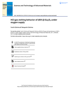 HCl-gas etching behavior of 001 -Ga2O3 under oxygen supply.pdf