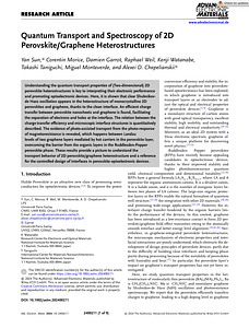 Adv Elect Materials - 2024 - Sun - Quantum Transport and Spectroscopy of 2D Perovskite Graphene Heterostructures.pdf