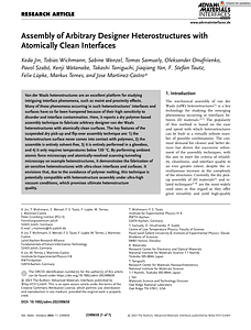 Adv Materials Inter - 2023 - Jin - Assembly of Arbitrary Designer Heterostructures with Atomically Clean Interfaces.pdf