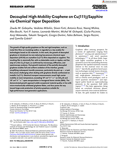 Advanced Materials - 2024 - Gebeyehu - Decoupled High‐Mobility Graphene on Cu 111  Sapphire via Chemical Vapor Deposition.pdf