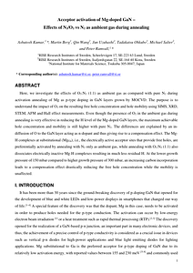 Acceptor activation of Mg-doped GaN – Effects of N2-O2 vs N2 as ambient gas during annealing.pdf