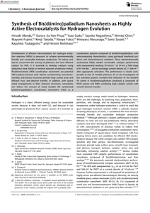 Chemistry A European J - 2024 - Maeda - Synthesis of Bis diimino palladium Nanosheets as Highly Active Electrocatalysts for-1.pdf