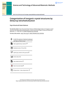 Categorization of inorganic crystal structures by Delaunay tetrahedralization.pdf