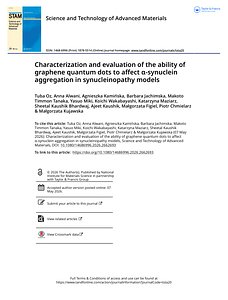 Characterization and evaluation of the ability of graphene quantum dots to affect  -synuclein aggregation in synucleinopathy models.pdf