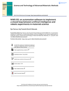 NIMS-OS  an automation software to implement a closed loop between artificial intelligence and robotic experiments in materials science.pdf