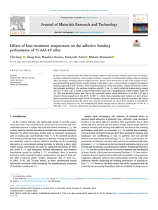 Effects of Heat-treatment Temperature on the Adhesive Bonding Performance of  Ti-6Al-4V Alloy.pdf