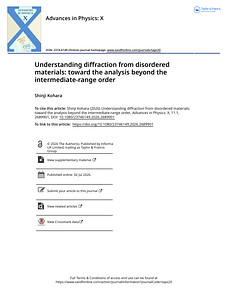 Understanding diffraction from disordered materials  toward the analysis beyond the intermediate-range order.pdf